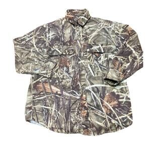 Game Winner Youth Boys Sz Medium Camouflage Hunting Button Up Long Sleeve Shirt